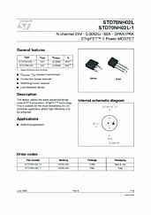 DataSheet STD70NH02L pdf